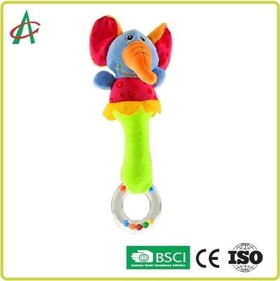 Tissu mou sûr de LDPE Teether de Shaker Baby Plush Rattle de coton de pp