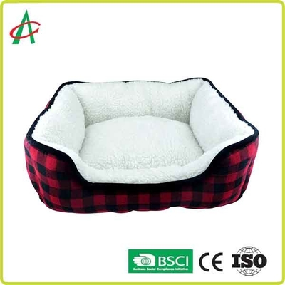 Couverture pelucheuse de chien de rectangle, lit mou d'animal familier de CPSC avec l'anti fond de glissement