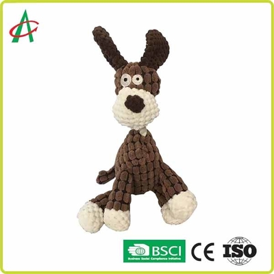 Animal familier durable Toy Donkey Plush Pet Toys grinçant interactif pour le chiot et les chiens moyens