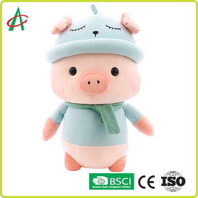Oreiller de Toy Cute Scarf Pig Doll de poupée de porc de peluche d'ODM d'OEM