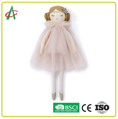 BSCI EN71 PP Cotton Stuffed Plush Doll In Ballet Dress