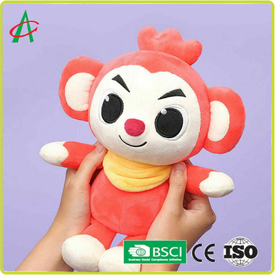 OEM 8" jouets animaux de peluche de bébé, certificat de la poupée BSCI de peluche de singe