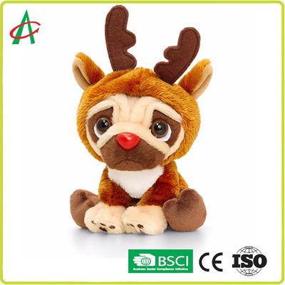 jouets musicaux de peluche de 12 pouces, chien de Noël de chant d'OEM coloré
