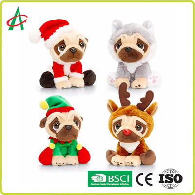 jouets musicaux de peluche de 12 pouces, chien de Noël de chant d'OEM coloré