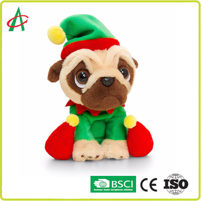 jouets musicaux de peluche de 12 pouces, chien de Noël de chant d'OEM coloré