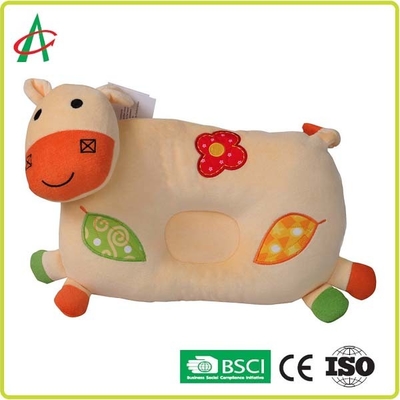 Oreiller de vache à peluche de fibre de polyester, les oreillers animaux des enfants de 28cmx22cm