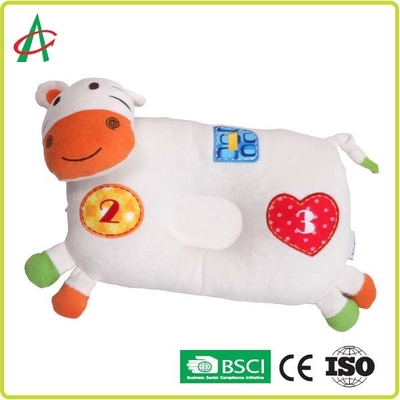 Oreiller de vache à peluche de fibre de polyester, les oreillers animaux des enfants de 28cmx22cm