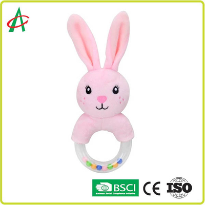 Certification de la CE de polyester du hochet 100 de peluche de bébé du lapin 21x8.5cm