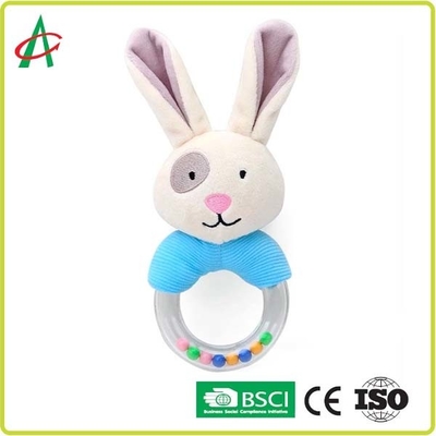 Certification de la CE de polyester du hochet 100 de peluche de bébé du lapin 21x8.5cm