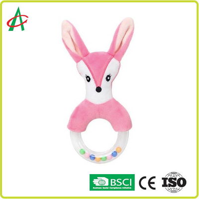 Certification de la CE de polyester du hochet 100 de peluche de bébé du lapin 21x8.5cm