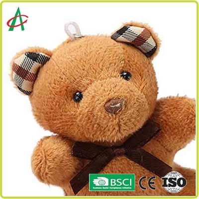 certificat du porte-clés BSCI de Teddy Bear Handcraft With Metal de peluche de 8cm
