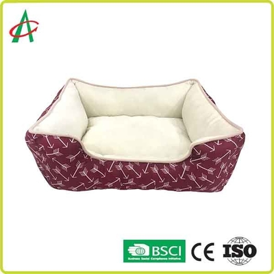 Couverture pelucheuse de chien de rectangle, lit mou d'animal familier de CPSC avec l'anti fond de glissement