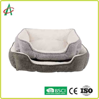 Couverture pelucheuse de chien de rectangle, lit mou d'animal familier de CPSC avec l'anti fond de glissement