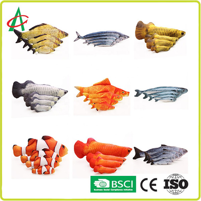 Simulez le jouet de peluche de l'animal familier ISO9001, le jouet 30X13X5cm de mastication de poissons