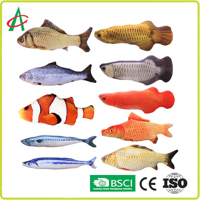 Simulez le jouet de peluche de l'animal familier ISO9001, le jouet 30X13X5cm de mastication de poissons