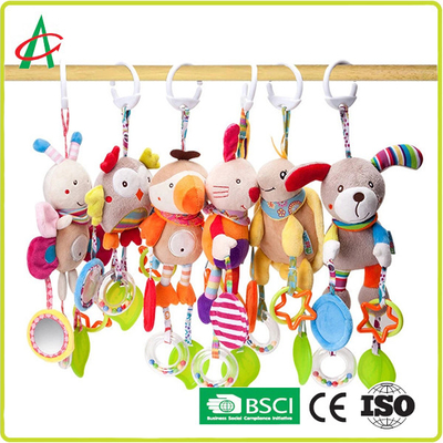 peluches sûres de huche de 21*10cm, jouets accrochants de hochet du bébé EN71
