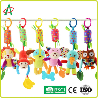 peluches sûres de huche de 21*10cm, jouets accrochants de hochet du bébé EN71