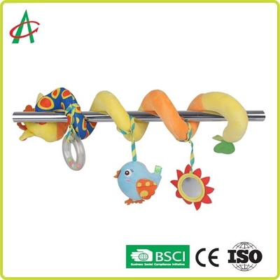 Jouet mou 68cm*35cm de landau de spirale de boa avec la peluche Duck And Mirror