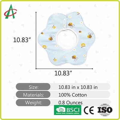 Coton confortable de bavoirs nouveau-nés libres de bébé de BPA rotation de 360 degrés