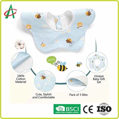 Coton confortable de bavoirs nouveau-nés libres de bébé de BPA rotation de 360 degrés