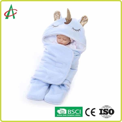 Flanelle Unicorn Pillow Sleeping Bag 65x75cm avec le Velcro pour des bébés