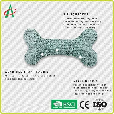 ISO9001 choient la peluche Toy Bone Shaped 15cm*5.5cm avec le Squeaker