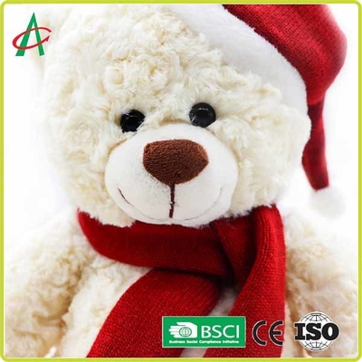 Peluche gentille à croquer Teddy Bear With Christmas Cap de 25cm