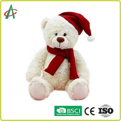 Peluche gentille à croquer Teddy Bear With Christmas Cap de 25cm