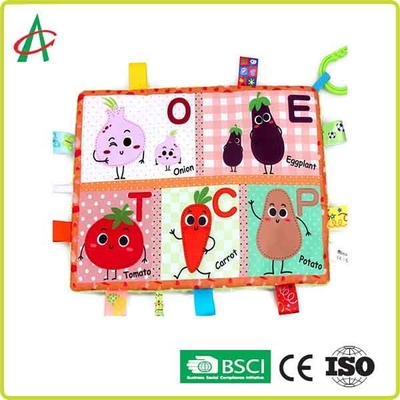 Fruit ultra mou de peluche de jouet d'édredon de bébé de BSCI 29.7x21cm et impression animale