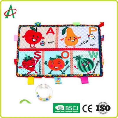 Fruit ultra mou de peluche de jouet d'édredon de bébé de BSCI 29.7x21cm et impression animale