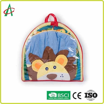 Tapis rond lavable de Mat Newborn Tummy Time Gym de bébé de peluche de lions