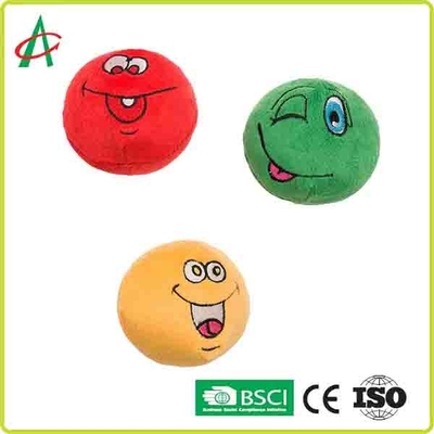 Jouets grinçants d'animal familier de peluche formés par boule faite sur commande petits avec Emoji différent