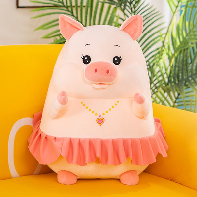 Peluche 20in mignonne lavable Toy Pillows For Girls de porc d'OEM