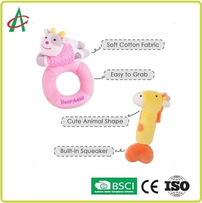Les jouets gentils à croquer de hochet de peluche d'ASTM avec du coton de pp ont rempli
