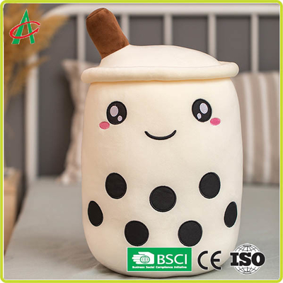 Oreiller de peluche de thé de bulle d'OEM avec Emoji brodé