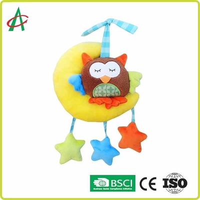 EN71 aucun jouets accrochants de peluche de bébé de lune et d'étoile d'irritation