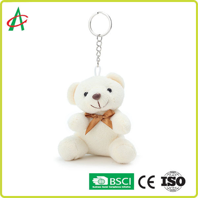 peluche adorable d'ours blanc de 10cm avec le lien de papillon