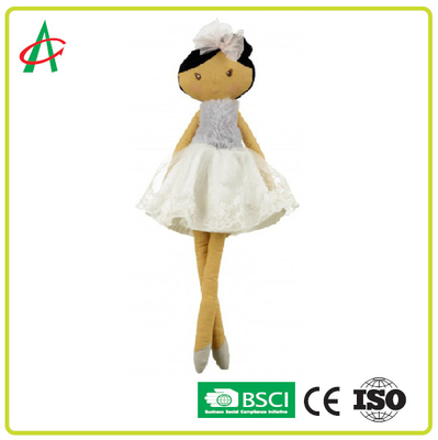 BSCI EN71 PP Cotton Stuffed Plush Doll In Ballet Dress