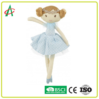 BSCI EN71 PP Cotton Stuffed Plush Doll In Ballet Dress