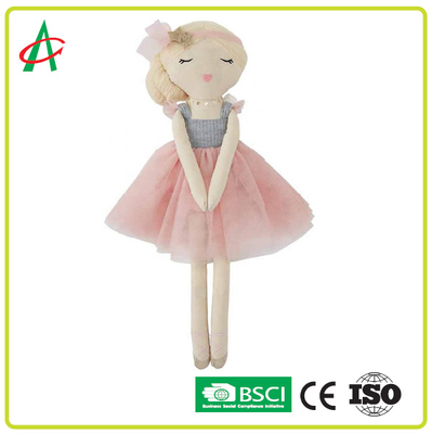 BSCI EN71 PP Cotton Stuffed Plush Doll In Ballet Dress