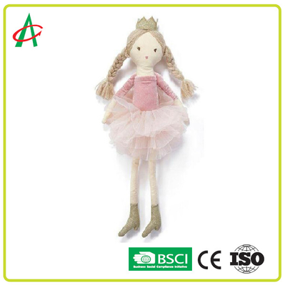BSCI EN71 PP Cotton Stuffed Plush Doll In Ballet Dress