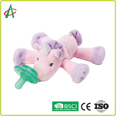 7&quot; x 6&quot; Unicorn Stuffed Animal With Pacifier mignon