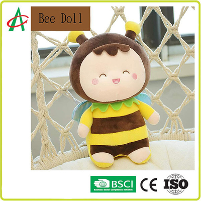 Jouet remplissant de peluche d'abeille de tissu de polyester de peluche de polypropylène