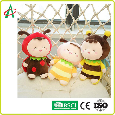 Jouet remplissant de peluche d'abeille de tissu de polyester de peluche de polypropylène