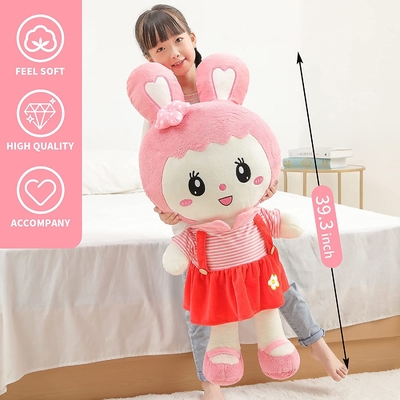 ISO9001 ASTM 40" oreiller mignon non-toxique de peluche de lapin