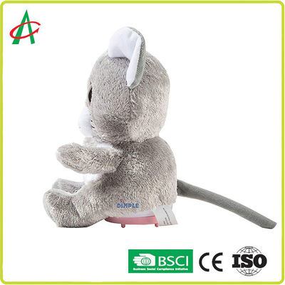 CE 8" peluche musicale non-toxique de souris avec le haut-parleur sans fil