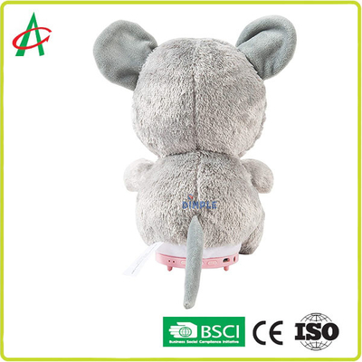 CE 8" peluche musicale non-toxique de souris avec le haut-parleur sans fil