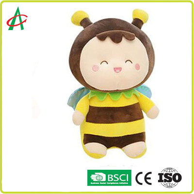 Jouet remplissant de peluche d'abeille de tissu de polyester de peluche de polypropylène